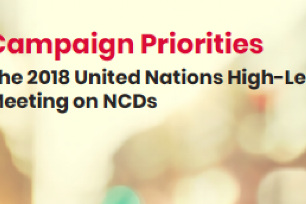 NCDA Campaign Priorities: 2018 UN High-Level Meeting on NCDs